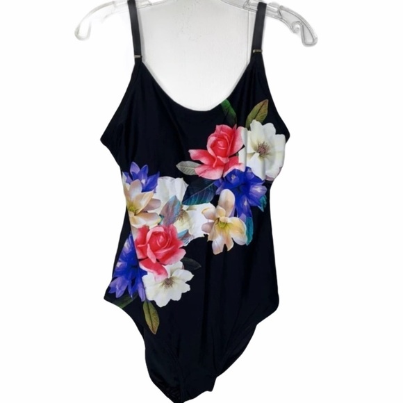 CALVIN Klein Floral One Piece Swimsuit - Picture 1 of 6